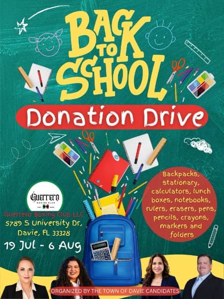 Back to School Drive at Guerrero Boxing Club flyer