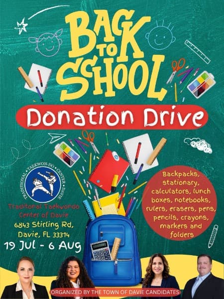 Back to School Drive at Traditional Taekwondo Center flyer