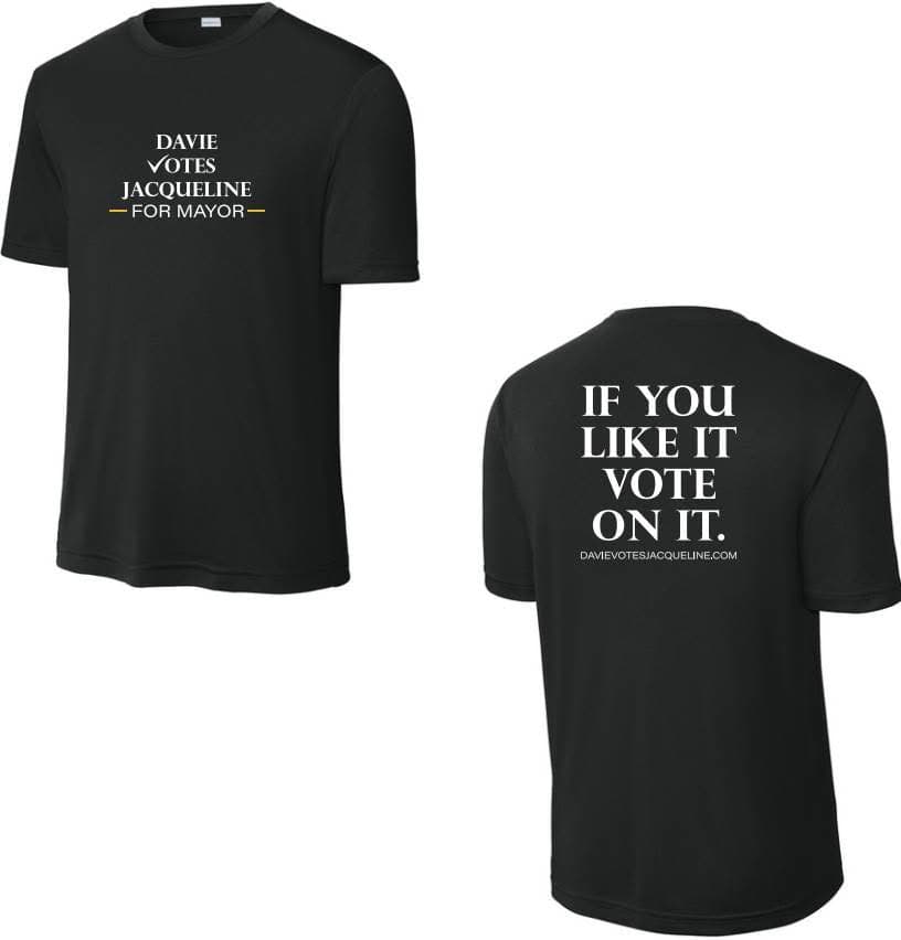 Black Jacqueline Rocha campaign shirt