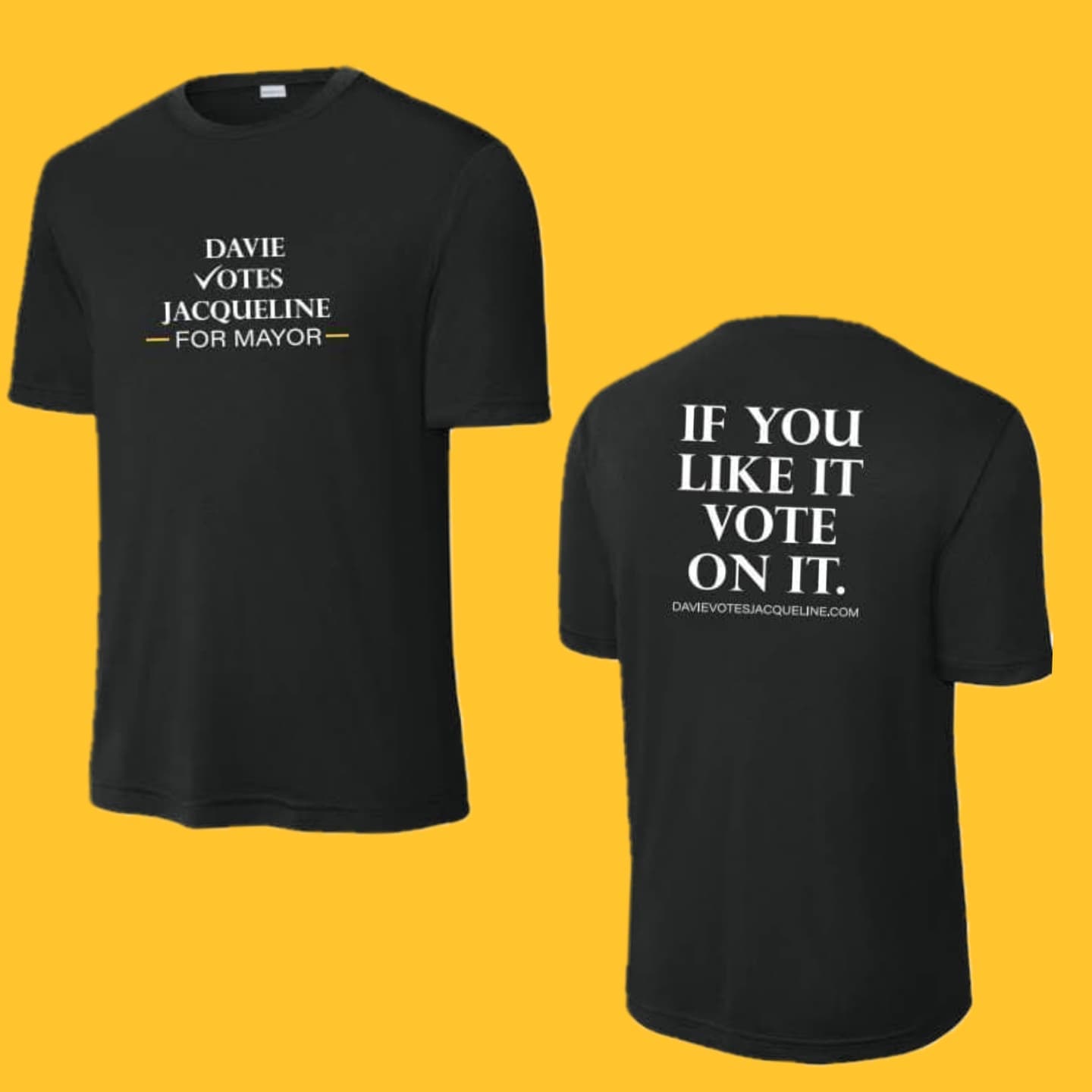 Black Jacqueline Rocha campaign shirt